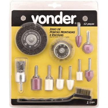 Imagem de Jogo Ponta Montada E Escovas Com 12 Peças Vonder