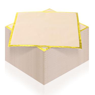 Imagem de Guardanapos descartáveis elegantes de papel de jantar com 200 peças, 16,5 x 16,5 polegadas, guardanapo decorativo para casamento, aniversário, aniversário