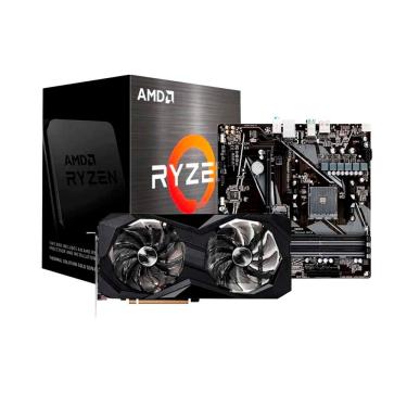 Imagem de Kit Upgrade Ryzen 5 5500, Placa Mãe A520M, Placa de Video RX 6600 8GB, Neologic - NLI90458