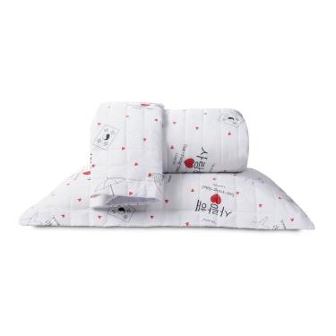 Imagem de Cobre Leito Queen Essencialle Estampado 150 Fios 3 Peças - Dorameira