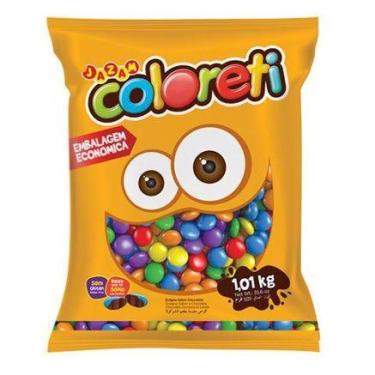 Imagem de Confete de Chocolate Coloreti Sortido Grande 1Kg - Jazam