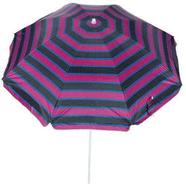 Imagem de Guarda-sol Alma de Praia Ipanema Rosa com Listras Cinza