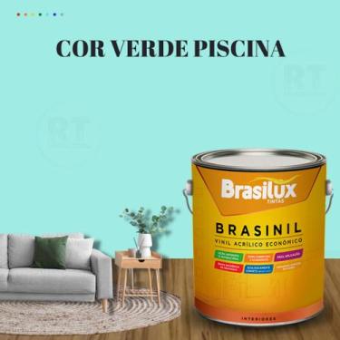 Imagem de Tinta Parede Verde Acinzentado Acrílica Brasinil 3,2l - BRASILUX, VERD