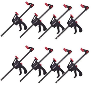 Imagem de Kit com 8 grampos tipo sargento aperto rápido 20 cm - 205629 - mtx