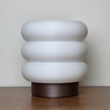 Imagem de Luminária e Abajur Mini Nuvem para Mesa Quarto Escritório com Lâmpada 