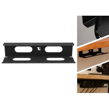 Imagem de Organizador de Fios em Aço para Mesa e Parede TL PRO | Suporte Para Cabos, Régua de Tomada e Setup Gamer | Calha Organizada e Oculta com Parafusos Inclusos