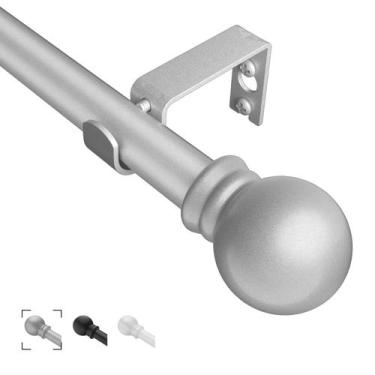 Imagem de Varões de cortina Brunttype Sliver em aço inoxidável 31-61 cm