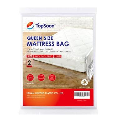 Imagem de Bolsa de colchão TopSoon Clear Plastic Disposal Queen 60x14x100cm