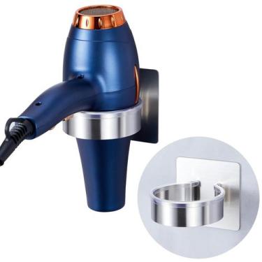 Imagem de Suporte para secador de cabelo montado na parede Oukimly Silver Metal