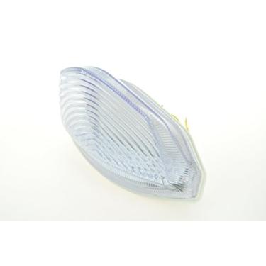 Imagem de TOPZONE Para Suzuki 2015-2016 GSXS750; GSXR1000 2007-2008; Luz traseira de freio da lâmpada traseira com indicadores de seta integrados (transparente, flash LED sequencial estilo 3)