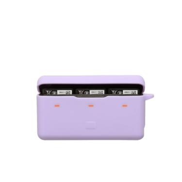 Imagem de Capa para câmera DJI Osmo 360 com carregamento de bateria, capa protetora de silicone macio WUNIAK portátil resistente a arranhões e choques, Purole