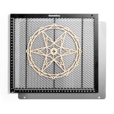 Imagem de Genmitsu Cama a laser de favo de mel, 31,5 cm x 28,2 cm, ajuste perfeito para gravador e cortador a laser Kortek, acessórios de gravação a laser mesa de cama para dissipação rápida de calor e proteção