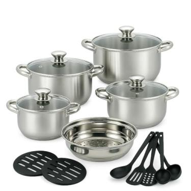 Imagem de Conjuntos De Panelas E AcessóRios De AçO InoxidáVel Adequados Para FogõEs De InduçãO E FogõEs A GáS