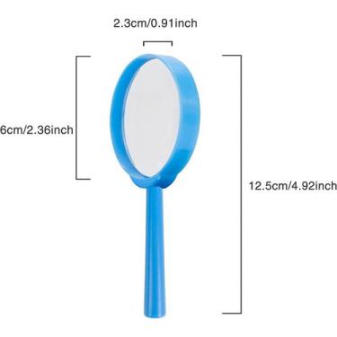 Imagem de Lupa Vidro Kids Lupa plástica 18 Pack Lente de Mão M - HUOGUO