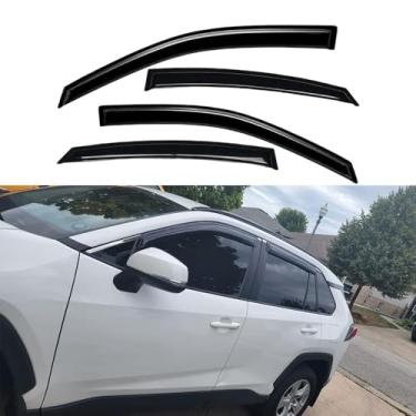 Imagem de VICOJETOR 94484 Defletor de vento de janela lateral à prova d'água, 4 peças de substituição de proteção, conjunto de protetores de chuva, viseira de janela adequada para Subaru Outback 2010-2014