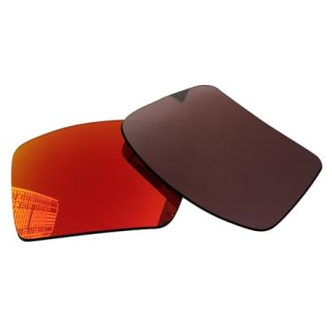 Imagem de Acefrog Lentes de reposição polarizadas de 1,5 mm para óculos de sol Oakley Eyepatch 2 OO9136, material atualizado, resistente a impactos - espelhado polarizado vermelho fogo - 1,5 mm