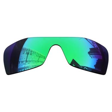 Imagem de Acefrog Lentes de reposição polarizadas de 1,5 mm para óculos de sol Oakley Batwolf OO9101, material atualizado, resistente a impactos - verde jade polarizado espelhado - 1,5 mm