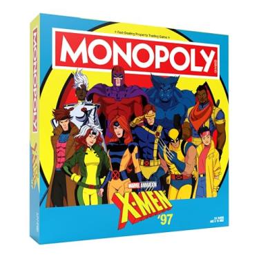 Imagem de Monopoly: X-Men '97 Edition Board Game, Buy, Sell, Trade Iconic Mutants Like Wolverine, Magneto, Rogue & More, Featuring 6 Custom X-Men Themed Tokens, Officially Licensed Merchandise and Collectible