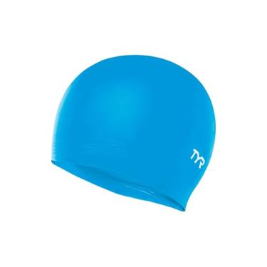 Imagem de TYR Touca de natação de látex para mulheres e homens - chapéu de natação de treinamento e recreação com uma estrutura de látex durável - ajuste hidrodinâmico