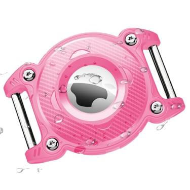 Imagem de ONEONTA Compatível com suporte de coleira AirTag para cães | para AirTag para coleira de cachorro à prova d'água com laço de metal removível, resistente, leve, serve para coleiras de cachorro pequeno