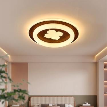 Imagem de Nórdico Moderno Quarto Lâmpada De Teto LED Moda Simplicidade Arte Sala De Estar Estudo De Restaurante Quarto Infantil Corredor Varanda Luz (3851C D50CM)