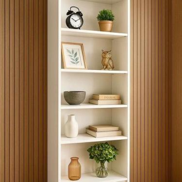 Imagem de Livreiro 5 Prateleiras Estante Organizador Moderno Loja Casa Escritóri