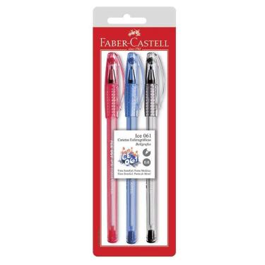 Imagem de Caneta esfer 061 Ice AZ/PR/VM Faber-Castell