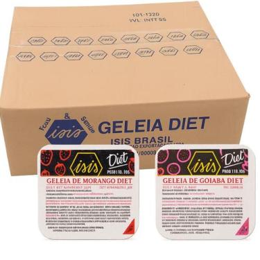 Imagem de Geleia Diet Morango e Goiaba Blister 10g Caixa Com144 Un. - Isis