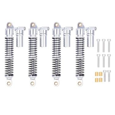 Imagem de TRX4M Brass & Aluminium Shocks 53mm/59mm/66mm/78mm Long Threaded Shock Absorber Oil Damper for TRX-4M 1/18 RC Crawler Upgrades (Silver,66mm)