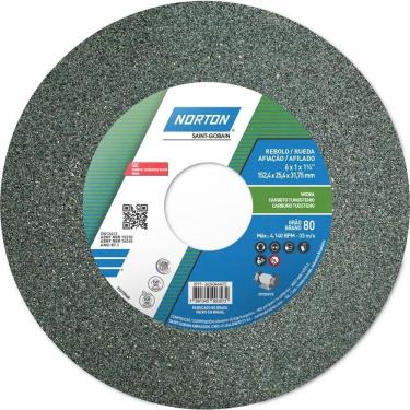 Imagem de Rebolo Metal Duro 39c 80 Kvk 152,4x19,0x31,75mm - 66243464672 - Norton