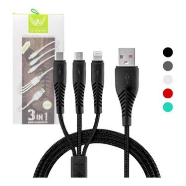 Imagem de Cabo Tipo-c / V8 / Compatibilidade Lightning De 1,2m AL-2058 - NoBrand