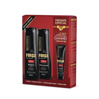 Imagem de Kit Bio Extratus Força com Pimenta Shampoo 350mL, Condicionador 350ml e Máscara 90g