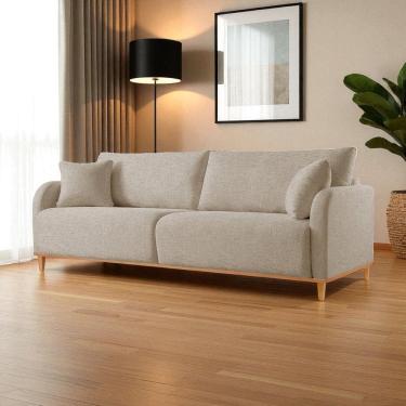 Imagem de Sofá Fixo 4 Lugares Luxo 2,40m Camila Bege