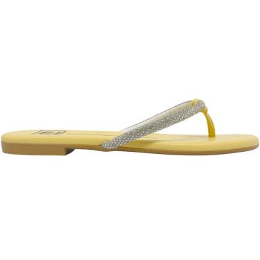 Imagem de Rasteirinha Dedo Feminina Casual Dia a Dia Passeio Tira com Strass Conforto Moleca 5557.103