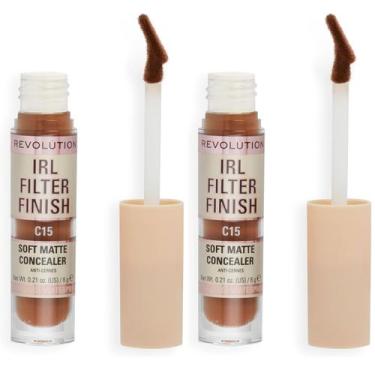 Imagem de Concealer Revolution IRL Filter Finish C15 6mL (pacote com 2) - Revolu