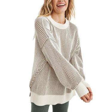 Imagem de Suéter Tomosc Beyond Chenille para mulheres 2024, marrom de inverno