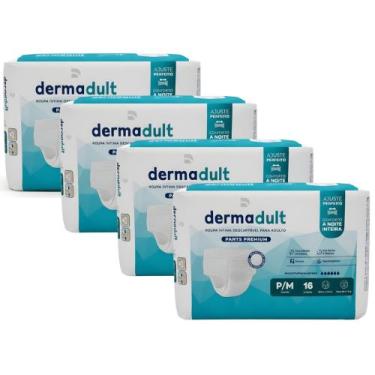 Imagem de KIT 4 PCT Roupa Íntima Descartável Para Adulto Dermadult Pants Premium