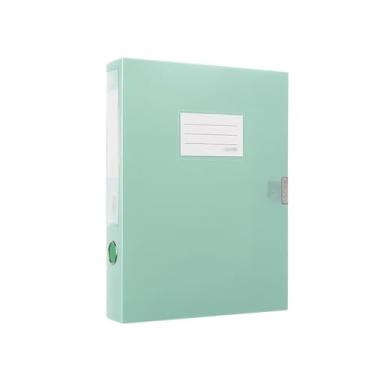 Imagem de Bolsa de documentos Caixa de arquivo A4 55 mm pasta de contrato de grande capacidade material de escritório caixa de armazenamento de dados suporte de documentos (verde)