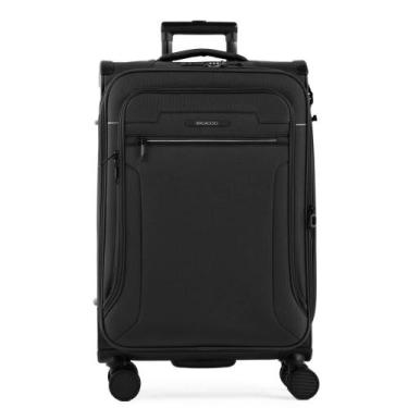 Imagem de Mala Média Poliéster 4 Rodas Zurique Preta - Bagaggio, M