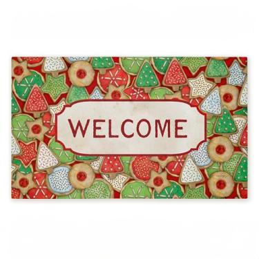 Imagem de Stupell Industries Tapete de porta não tecido estampado Holiday Cookies Welcome da Tim Coffey