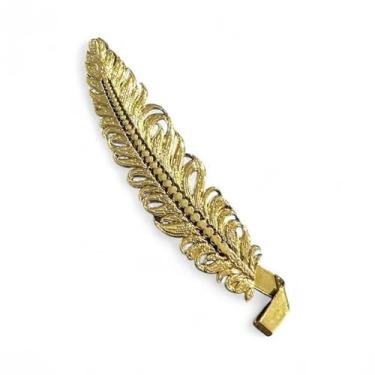 Imagem de Chapéu de cowboy ocidental de penas – chapéu de metal único decorativo chapéus estilo caubói, acessório de pena de zinco de 12 cm para homens e mulheres (ponto dourado)