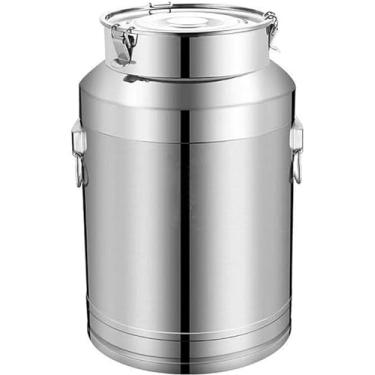 Imagem de ZDJZMGZ Várias capacidades de aço inoxidável 201 lata de leite agrícola transporte de leite barril de vinho pote de laticínios -35L