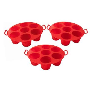 Imagem de Kit 3 Forma Silicone P Cup Cake Dl Festas 20.5cm Top1460 - Top Util