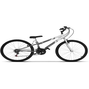 Imagem de Bicicleta de Passeio Ultra Bikes Esporte Bicolor Rebaixada Aro 26 Reforçada Freio V-Brake – 18 Marchas Cinza Fosco/Branco