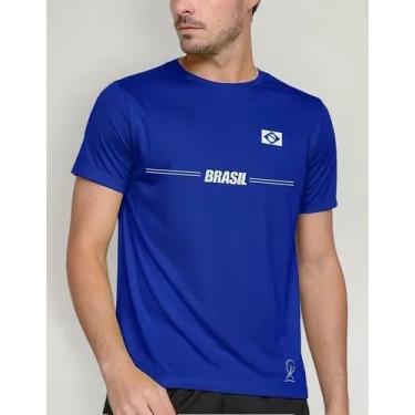 Imagem de Camiseta Camisa Algodão Feminina Masculina Adulto do Brasil Copa MD3 -