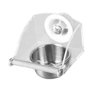 Imagem de Dualoai Alimentador de gaiola de pássaros pendurado, alimentador de periquitos, recipiente de comida resistente, acessório de gaiola para caiques, S