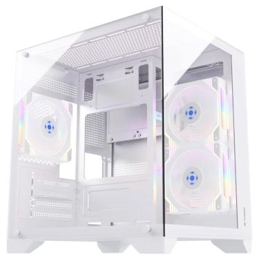 Imagem de Gabinete Gamer Aquário Fortrek Clarity - Vidro Temperado - Micro-ATX - Branco - 83457