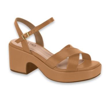 Imagem de Sandalia Feminina Beira Rio Salto Anabela Bloco Leve Casual Ref: 8517.