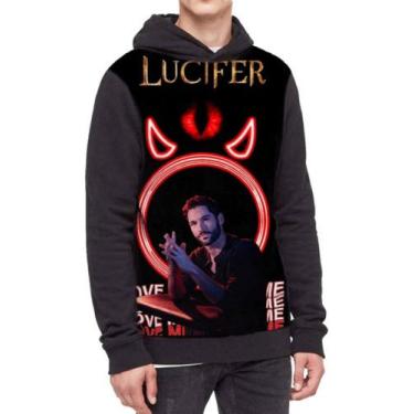Imagem de Moletom Com Capuz Serie Lucifer Morningstar Ref:633 - smoke, Preto, GG