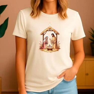 Imagem de Blusa Natal Sagrada Família Nascimento de Jesus Presente Cristão - Tra